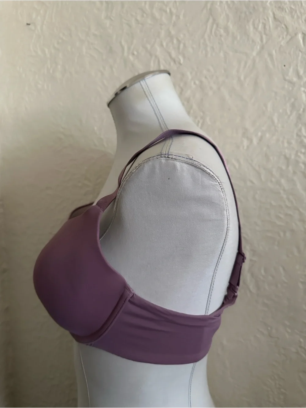 Victoria’s Secret T-Shirt Lightly Lined Demi Bra Ice Purple Mauve Logo Straps